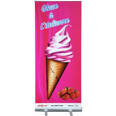 Roll Up Glace Italienne Fraise