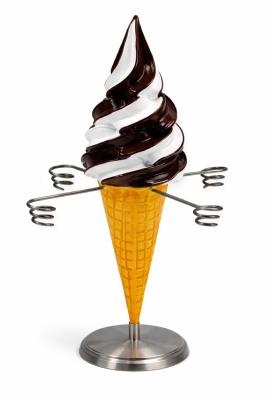 Porte cornets glace italienne Vanille / Chocolat 40cm