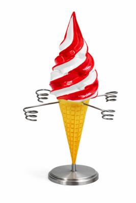 Porte cornets glace italienne Vanille / Fraise 40cm