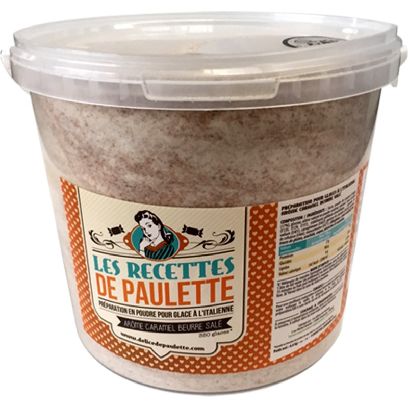 Mix en poudre à glaces italiennes Caramel beurre salé