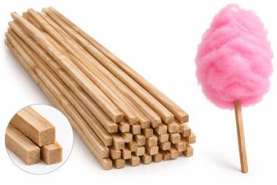 Lot de 100 bâtons en bois pour barbe à papa 36.5cm