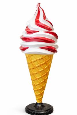 Glace italienne en résine XXL Vanille / Fraise 170cm
