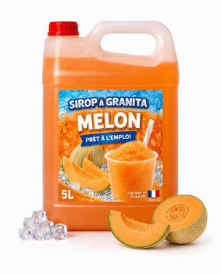 Sirop à granita Melon prêt à l'emploi 5L
