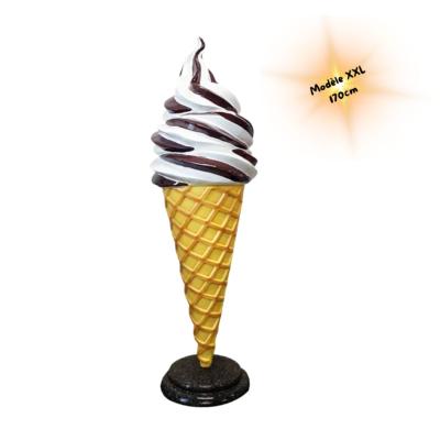 Glace italienne en résine Vanille / Chocolat 170cm