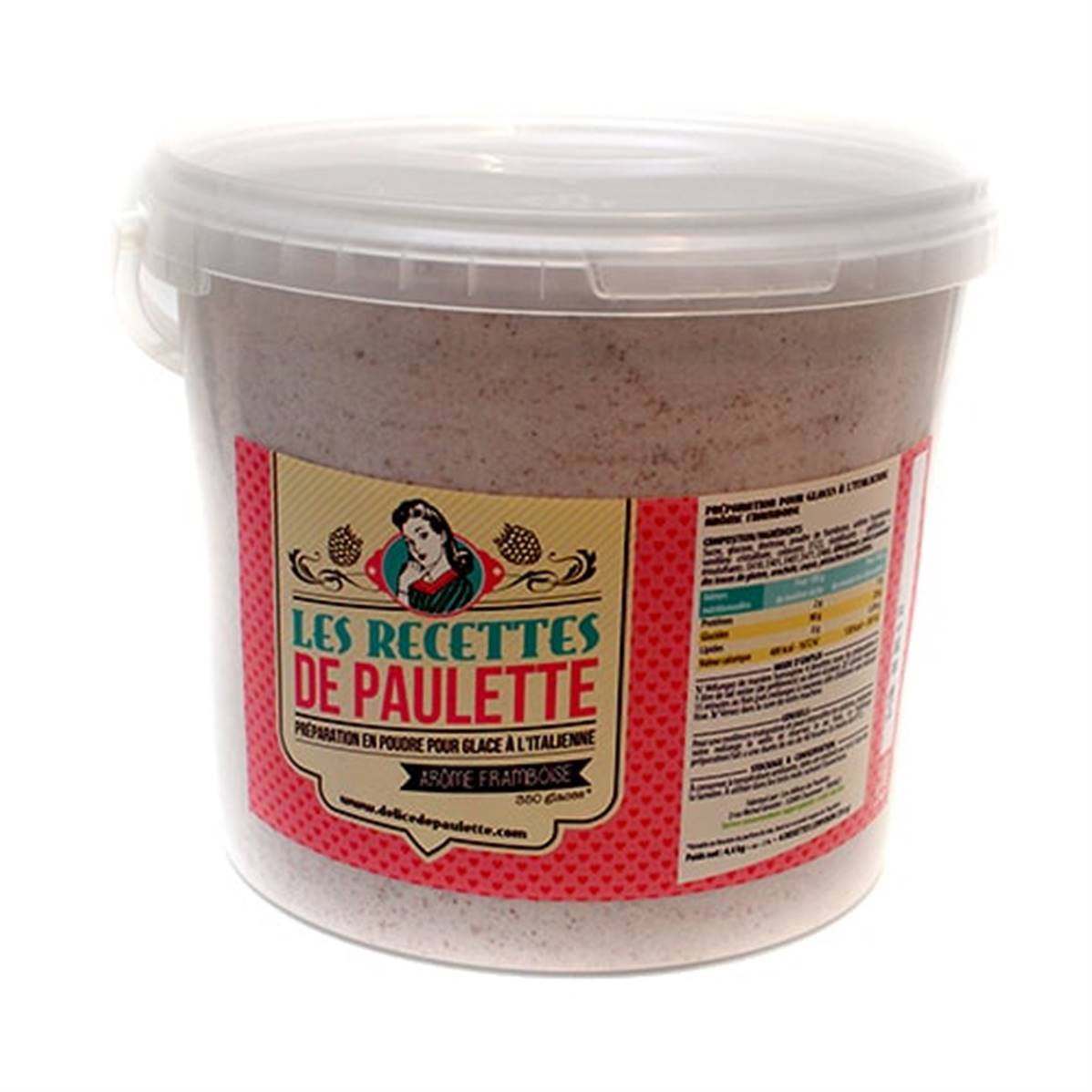 Mix en poudre à glaces italienne Framboise