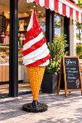 Glace Italienne en résine XXL vanille / fraise 170cm