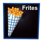 Enseigne ardoise frites 60*60 cm