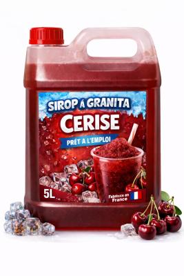 Sirop à granita Cerise 5L prêt à l'emploi 5L