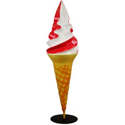 Glace Italienne résine  150 cm rose et blanc
