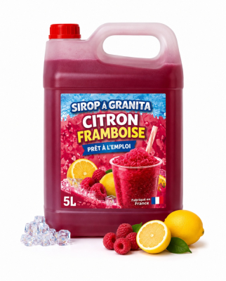 Sirop à granita Citron-Framboise prêt à l'emploi 5L